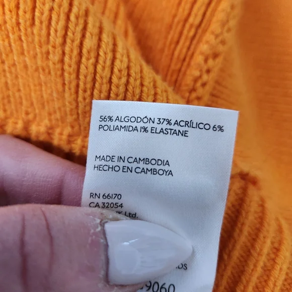 Free People Easy Street Crop Pullover Sweater‎ Orange - Picture 7 of 11